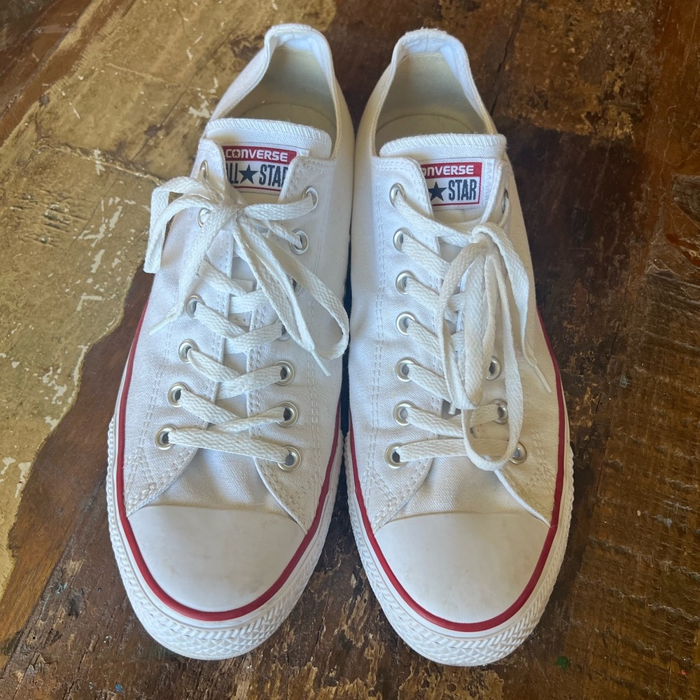 Converse White Canvas Chuck Taylor Sneakers